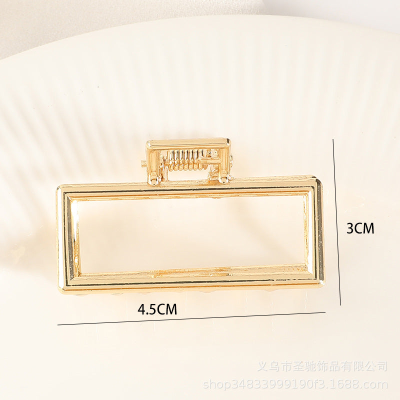 Wholesale Medium Alloy Electroplated Hairpin Hairpin Women's Simple Hair Grab Fashion All-match Hair Accessories Internet Celebrant Grab Clip